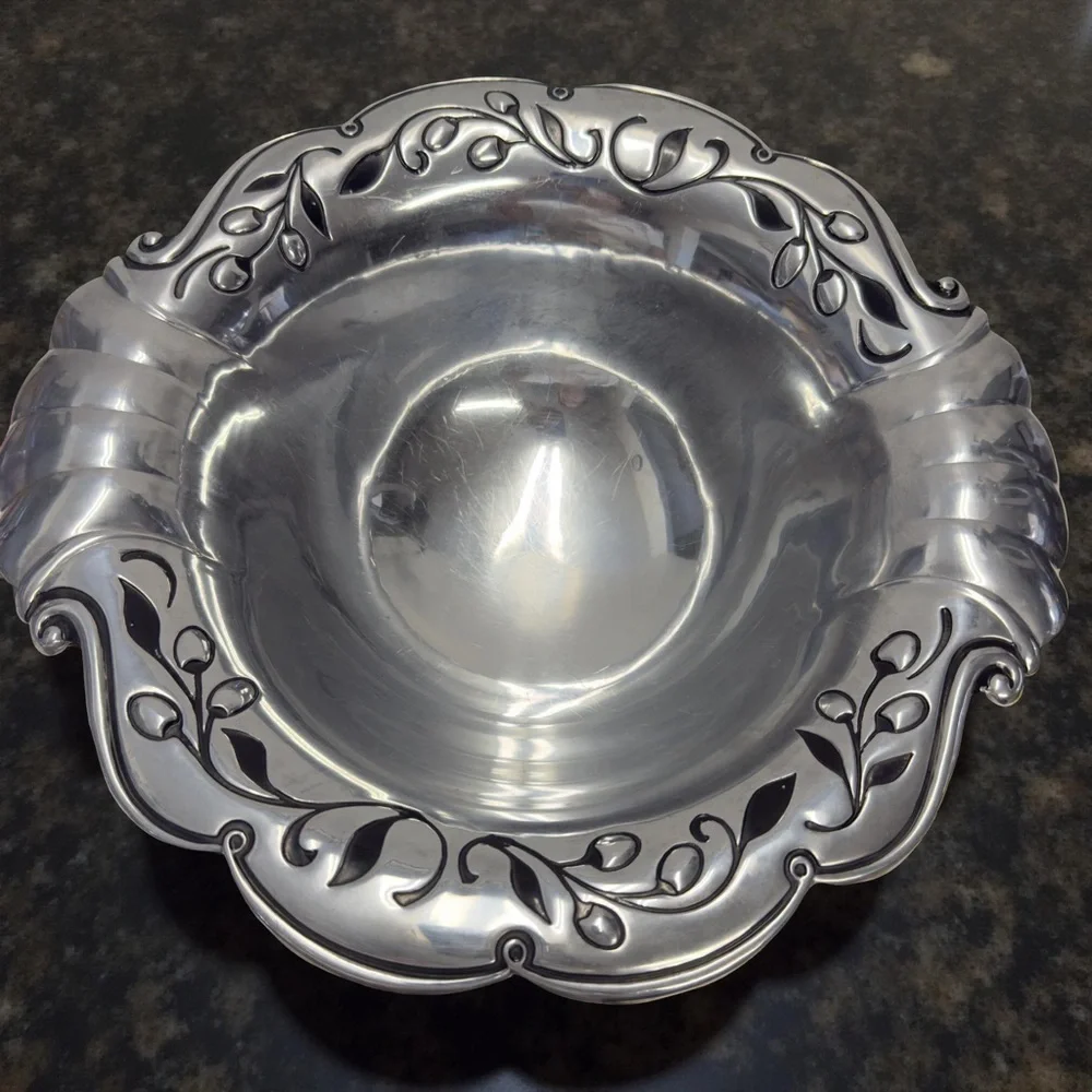 Lenox Pewter Olive Branch Polished Serve-ware